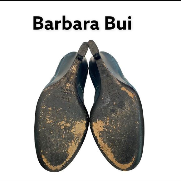 Barbara Bui Women's T-Strap Wedge Cutout Leather Shoes 36.5  6.5 - Picture 5 of 6